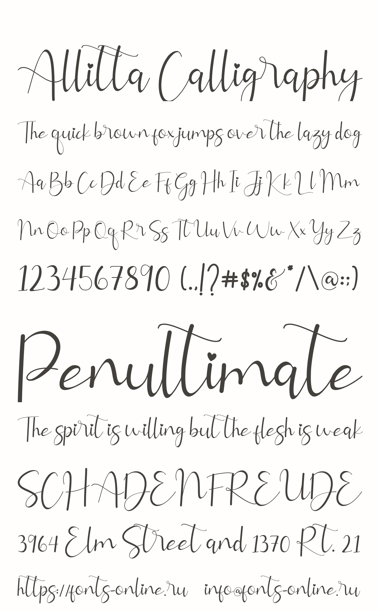 Allitta Calligraphy Free Font Download